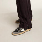 Golden Goose Ball Star in glitter with leather star and metallic leather heel tab(Women's) - Image 6