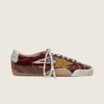 Golden Goose True-Star in burgundy naplak with suede star and silver nappa heel tab (Women's) - Image 2