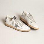 Golden Goose Ball Star in nappa with white star and glitter heel tab(Women's) - Image 3