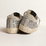 Golden Goose Super-Star Super-Star in silver glitter with ice-gray suede star(Women's) - Image 5