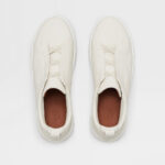 ZEGNA WHITE DEERSKIN TRIPLE STITCH™ SNEAKERS White - Image 4