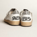 Golden Goose Ball Star in nappa with white star and glitter heel tab(Women's) - Image 5