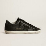 Golden Goose Super-Star in black nappa with black star and glitter heel tab(Women's) - Image 2