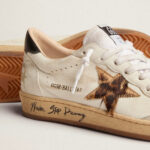 Golden Goose Ball Star with leopard print pony skin star and black heel tab(Women's) - Image 5