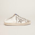 Golden Goose Super-Star Sabot with a platinum glitter star and suede tongue(Women's) - Image 2