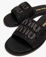 Miu Miu Wmns Slide 'Black Brandy' - Image 5