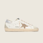 Golden Goose with gold glitter star and ice-gray suede inserts(Women's) - Image 2