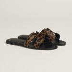 Hermes Oran Sandals in Moire Calfskin